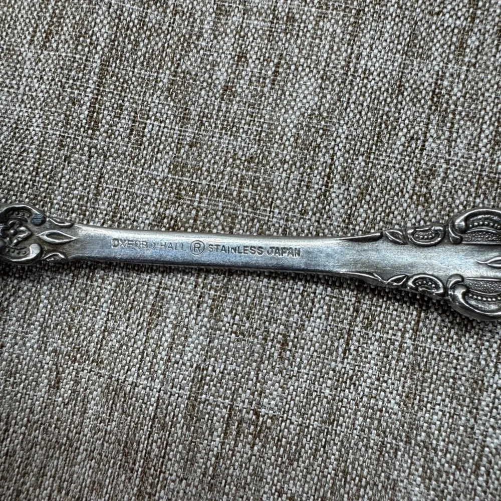 Oxford Hall‎ Stainless Flatware Sutherland Set of 5 Vintage Ornate Teaspoons